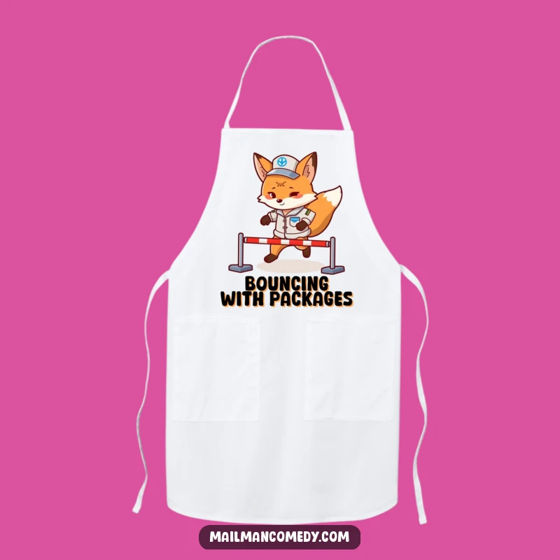 Funny Fox Mail Carrier Apron - Kitchen Obstacle Course Fun Gift