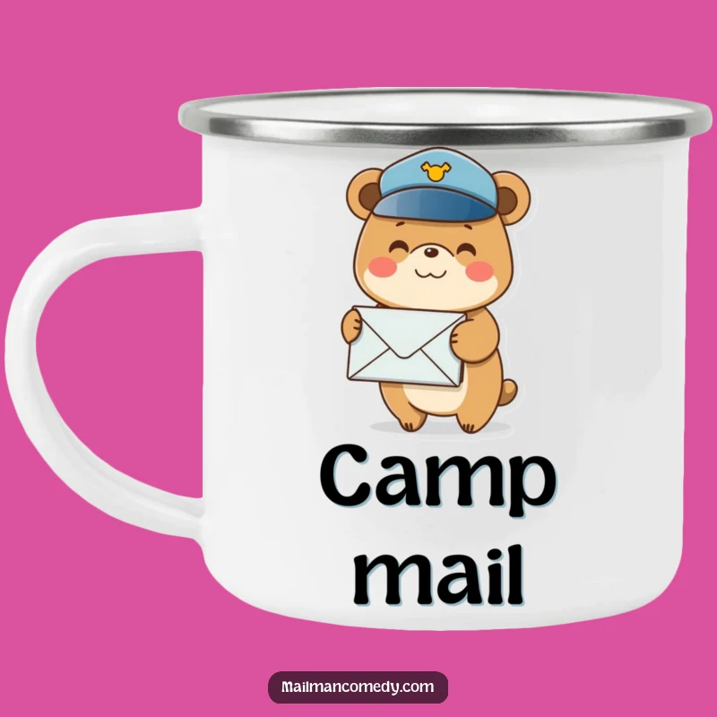 Funny Postal Bear Mug: Stacked Envelopes, Outdoor Humor!