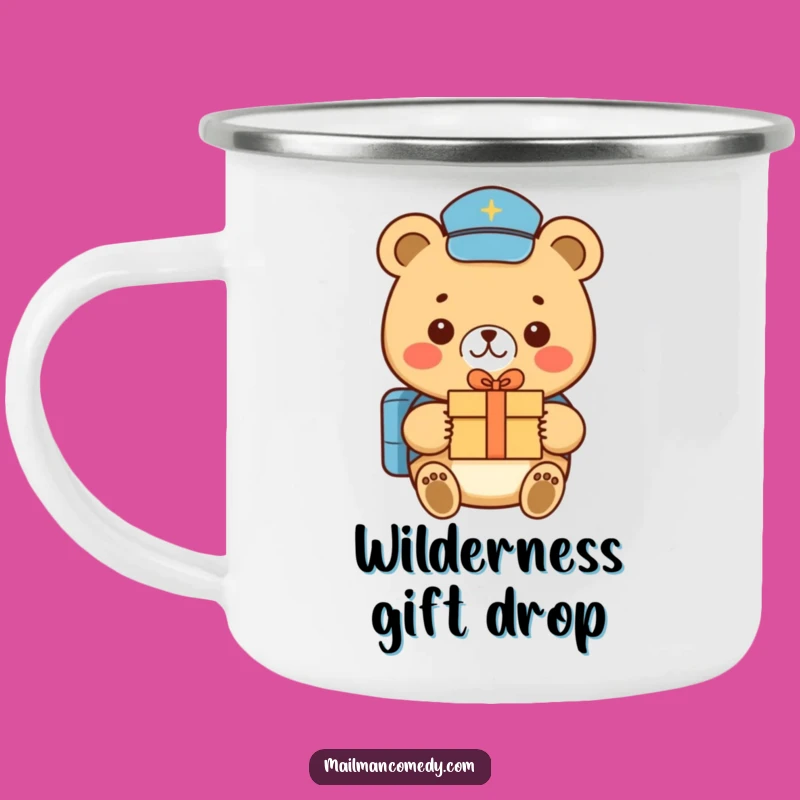 Funny Bear Mail Carrier Camping Mug - Outdoor Gift Delivery Gift