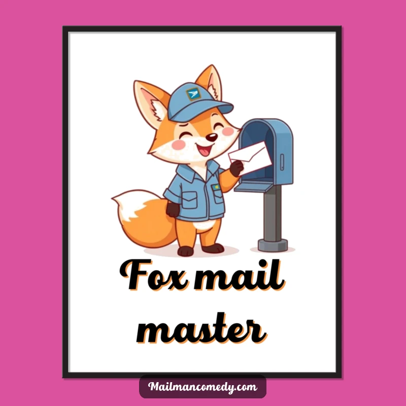 Funny Mail Fox Digital Art: Instant Charm for Your Walls