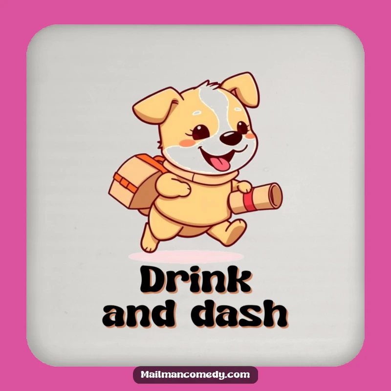 Funny Dog Mail Carrier Coaster: Protect Surfaces with Pup Power