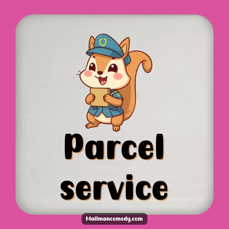 Funny Squirrel Delivery Coaster: Humorous Table Protection, Gift