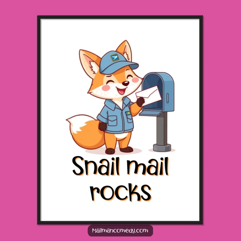 Funny Mail Fox Poster: Bring Cheerful Mail Delivery Art Home