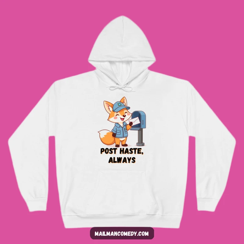 Funny Mail Fox Hoodie: Cozy Comfort with a Cheerful Mail Carrier Fox