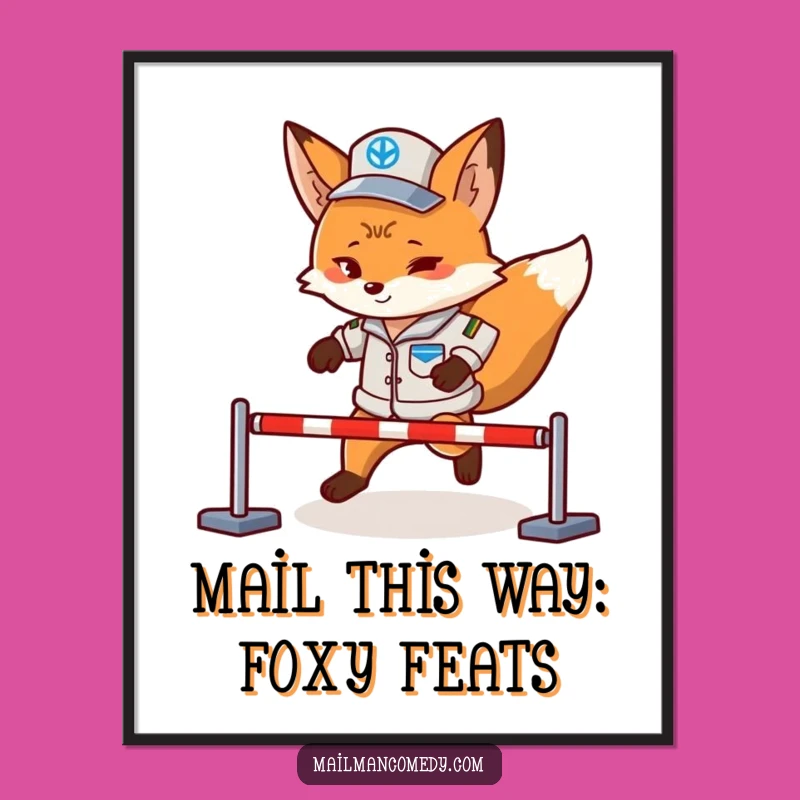 Free Printable Fox Mail Carrier Wall Art - Funny Downloadable Decor for Your Space