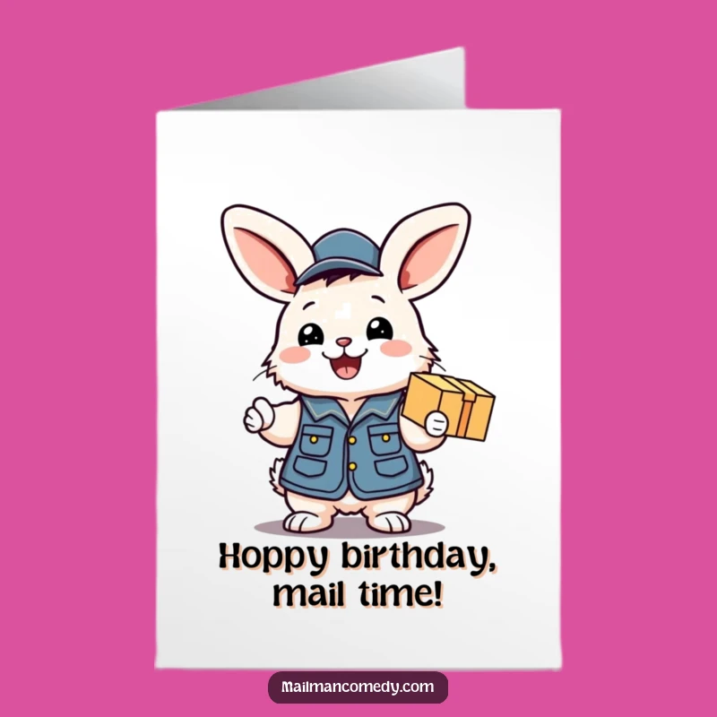 Free Printable Bunny Mail Birthday Card - Excited Downloadable Delivery!