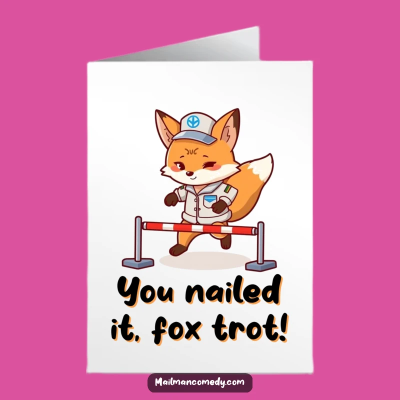 Free Printable Fox Mail Carrier Congratulations Card - Funny Downloadable for Any Occasion