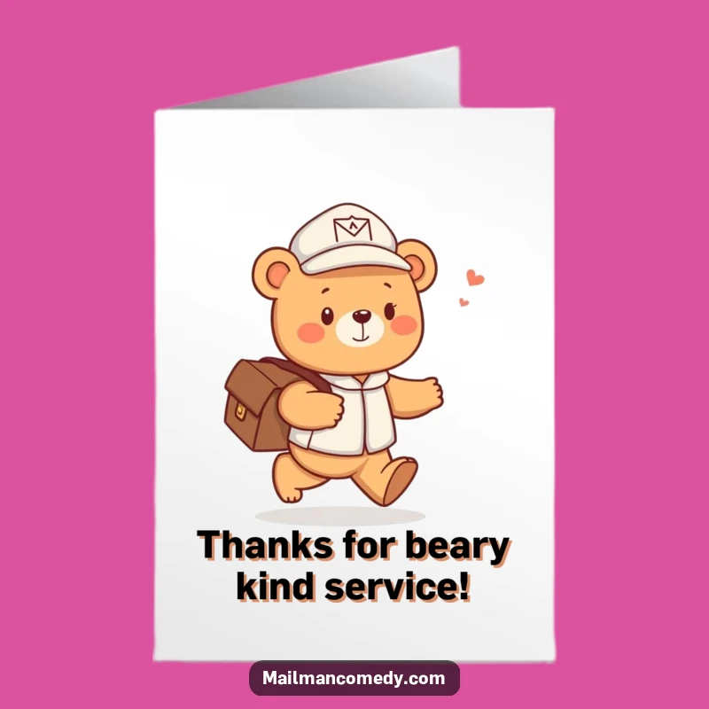 Free Printable Mail Bear Thank You Card - Cheerful Downloadable Gratitude!