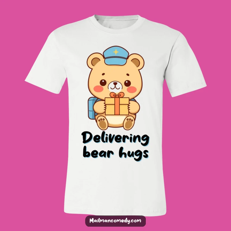 Funny Bear Mail Carrier T-Shirt - Sweet Gift Delivery Tee