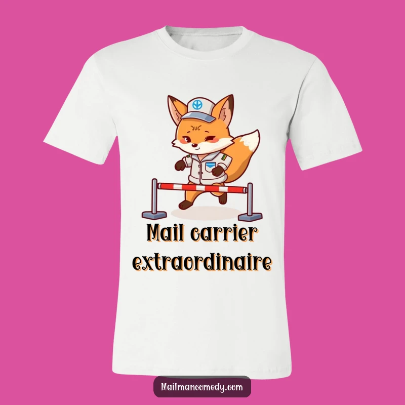 Funny Fox Mail Carrier T-Shirt - Hilarious Obstacle Course Adventure Tee